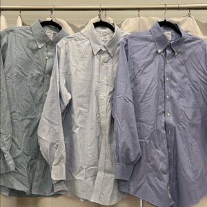 Brooks Brothers Men's Button-Down Dress Shirts - Green, Light Blue & Blue
